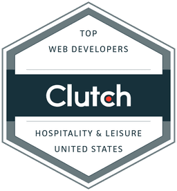 Clutch Top Web Developers - Hospitality & Leisure US certificate image
