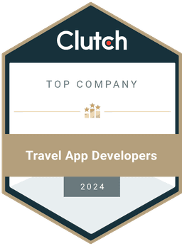 Clutch Travel App Developers 2024 certificate image