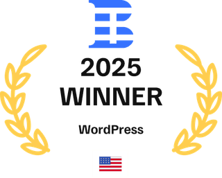 Wordpress Winner 2025 - Black Text certificate